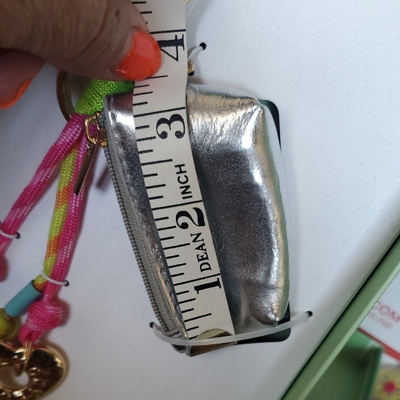 Piper K Silver and Multicolor Bag Charm & Key Chain - Picture 3 of 7